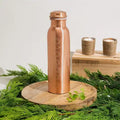 Puur Koperen Waterfles 7 Chakra's Matt Finish ± 1 liter