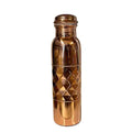 Puur Koperen Waterfles Dot Diamond Polished - 1 liter